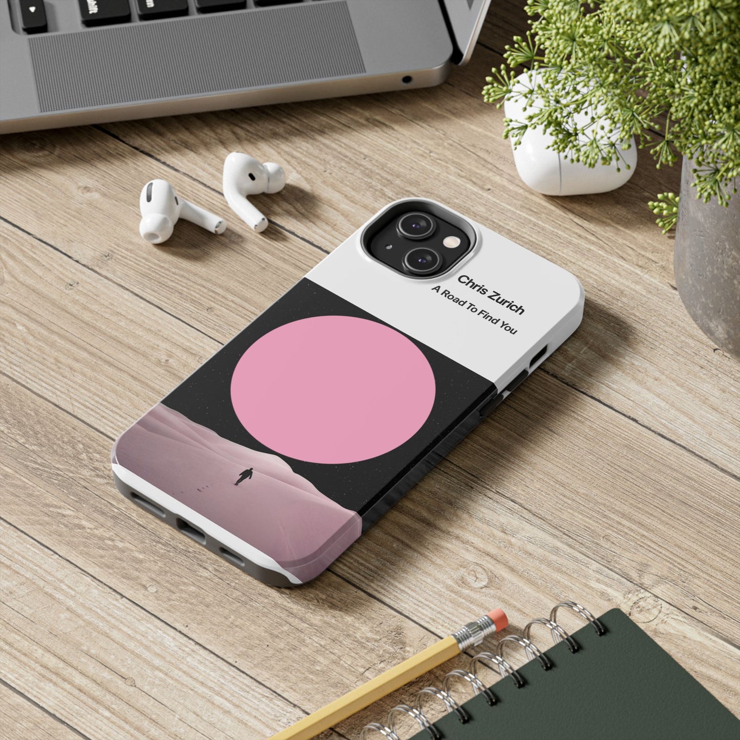A Road To Find You Phone Case | Pink Moon Minimal Album Art