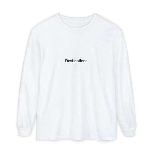 Destinations - Unisex Garment-dyed Long Sleeve T-Shirt