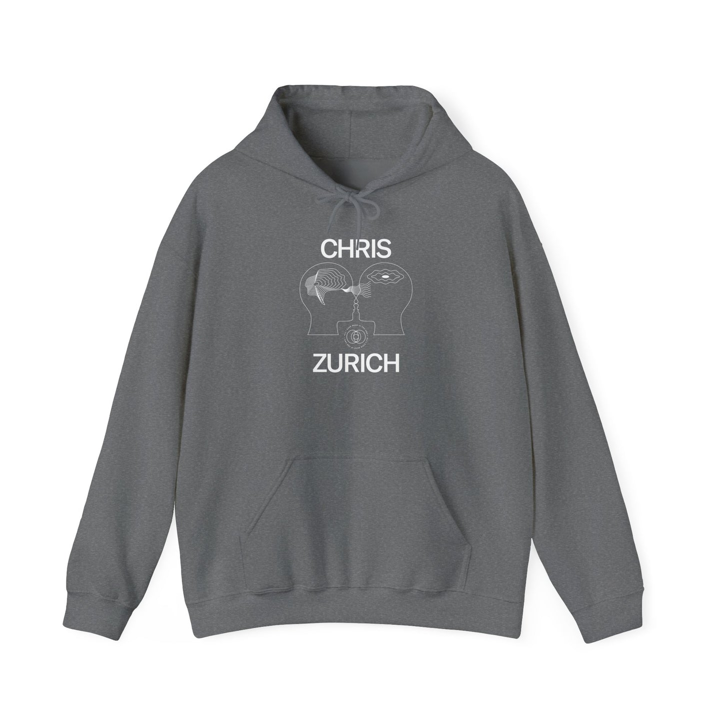You and I - Shark Illustration Hoodie | Chris Zurich text, minimalist ocean design