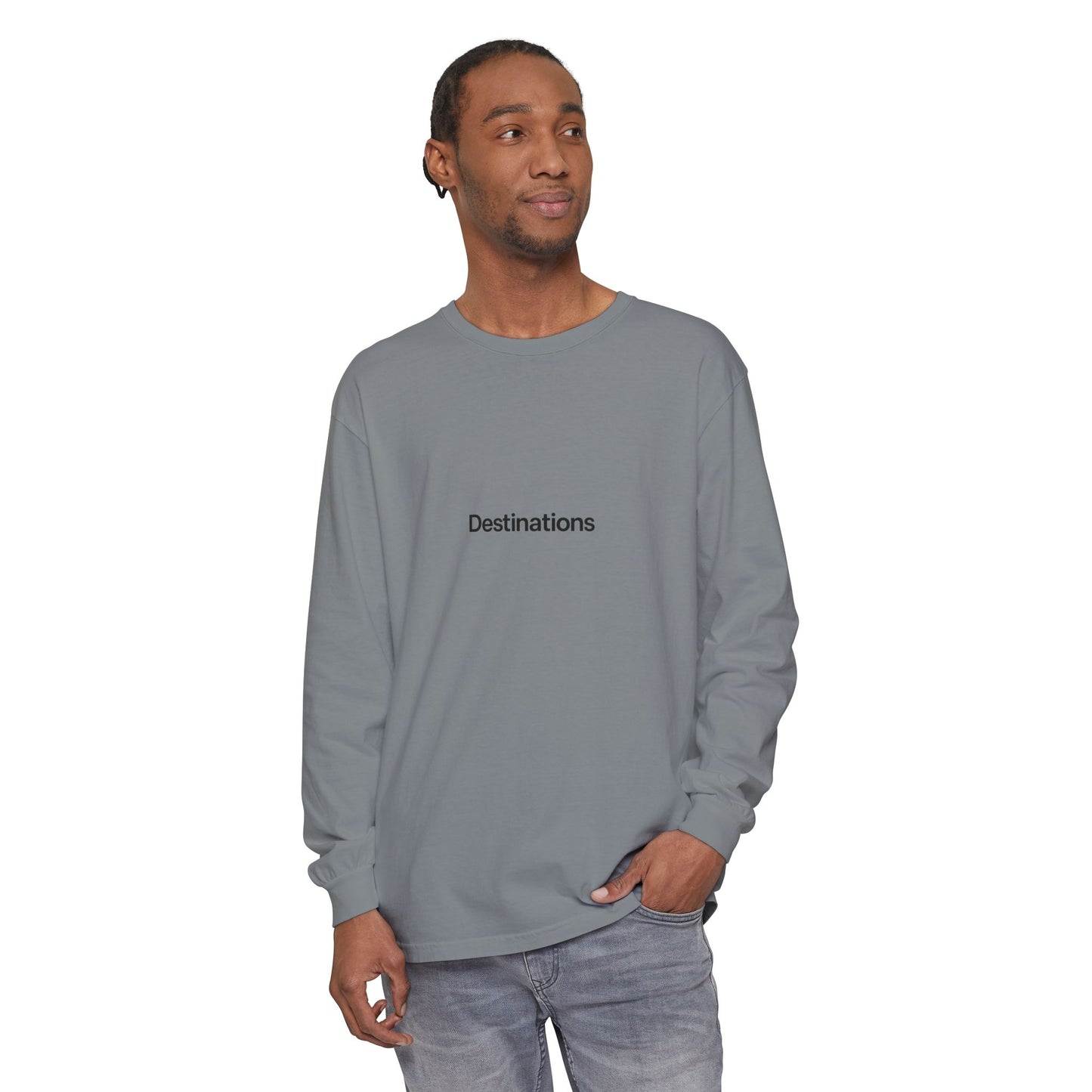 Destinations - Unisex Garment-dyed Long Sleeve T-Shirt