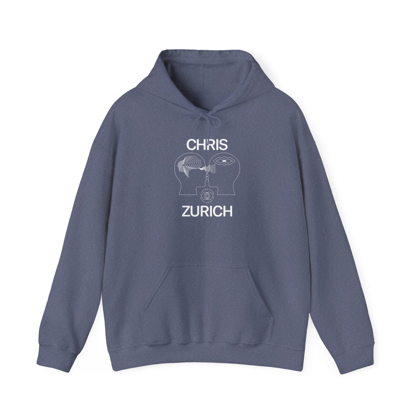 You and I - Shark Illustration Hoodie | Chris Zurich text, minimalist ocean design