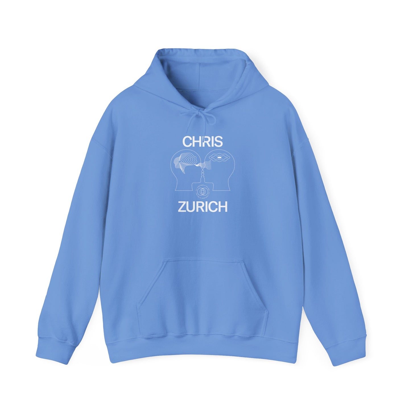 You and I - Shark Illustration Hoodie | Chris Zurich text, minimalist ocean design