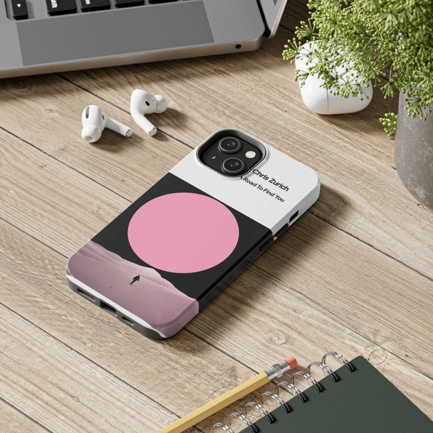 A Road To Find You Phone Case | Pink Moon Minimal Album Art