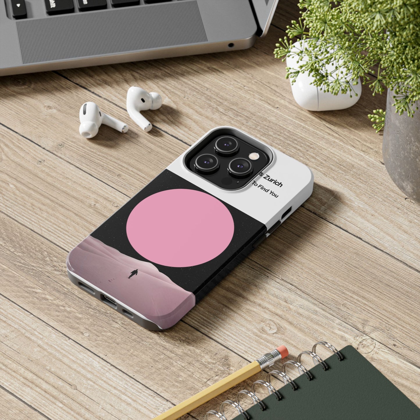 A Road To Find You Phone Case | Pink Moon Minimal Album Art