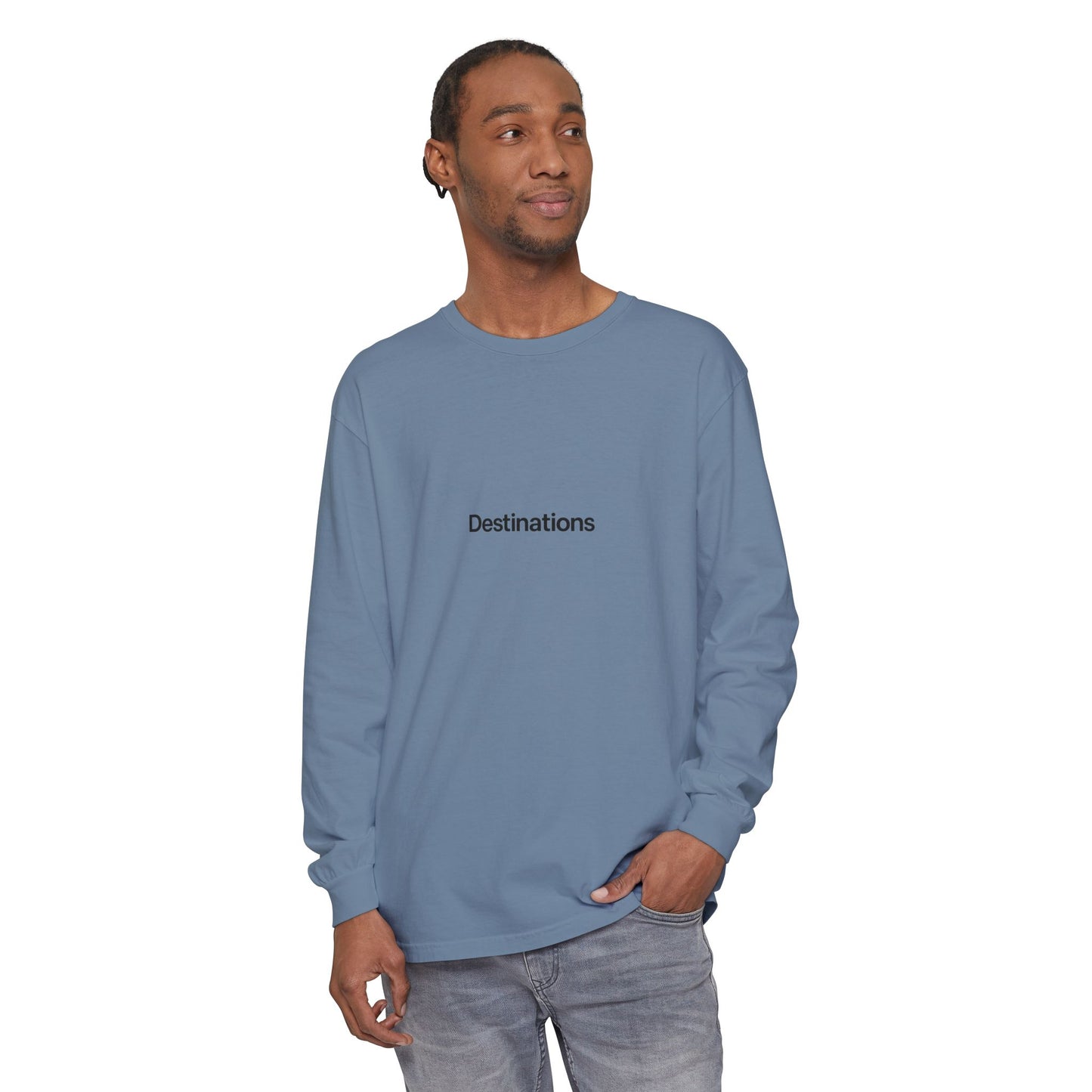 Destinations - Unisex Garment-dyed Long Sleeve T-Shirt